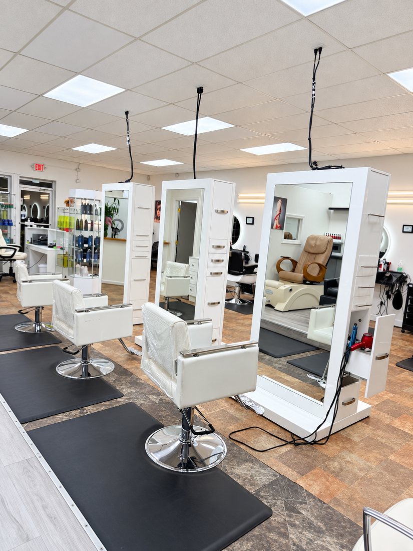 Styling chairs at Rafiely's Beauty Salon