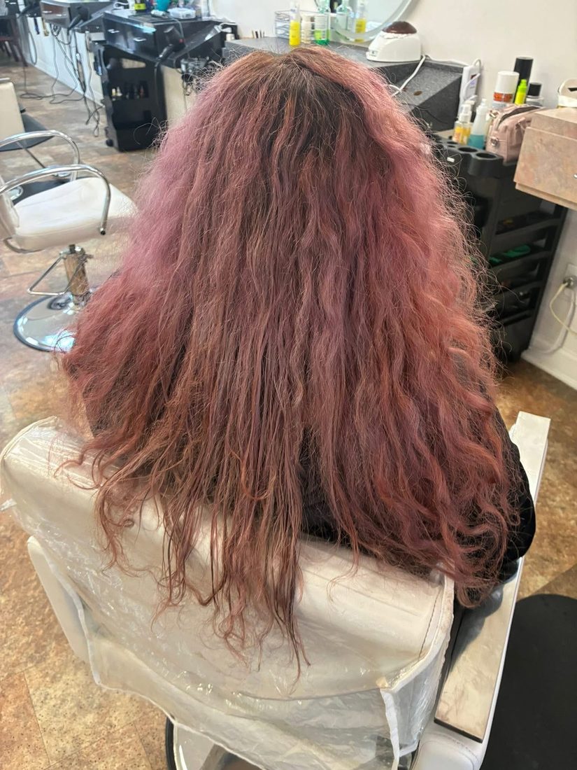 Before — Color correction & blowout — Rafielys Beauty Salon