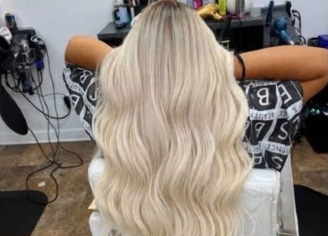 Long blonde balayage — Rafielys Beauty Salon